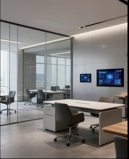 Bureaux modernes pilotés par l'IA